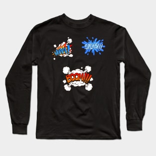 Comic Book Funny Sound Effects Pack Long Sleeve T-Shirt